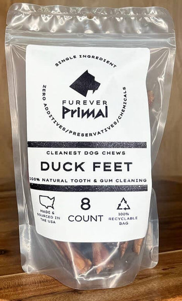 Furever Primal - Bagged Dog Chew: Duck Feet - Natural Single Ingredient - Dog.Dog.Cat.