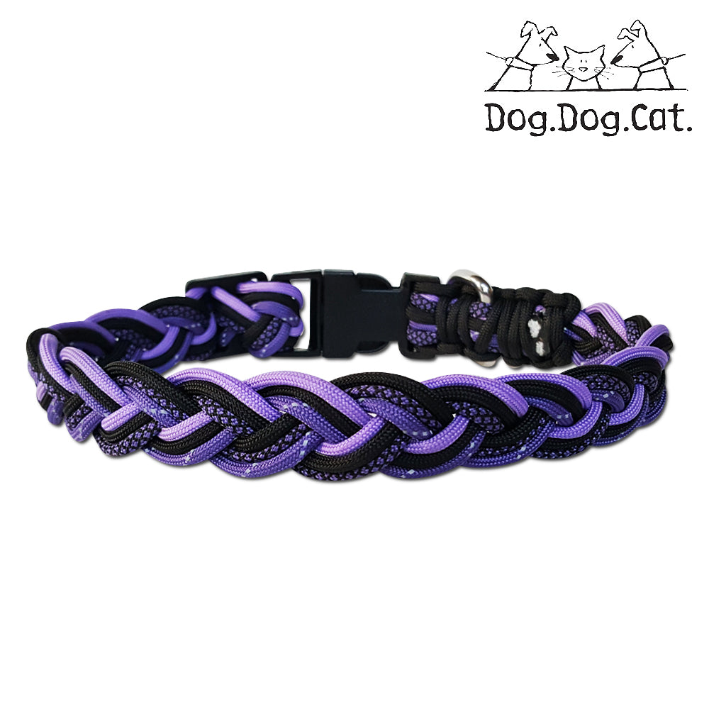 Dog Dog Cat Paracord Dog Collar - Purple - Dog.Dog.Cat.