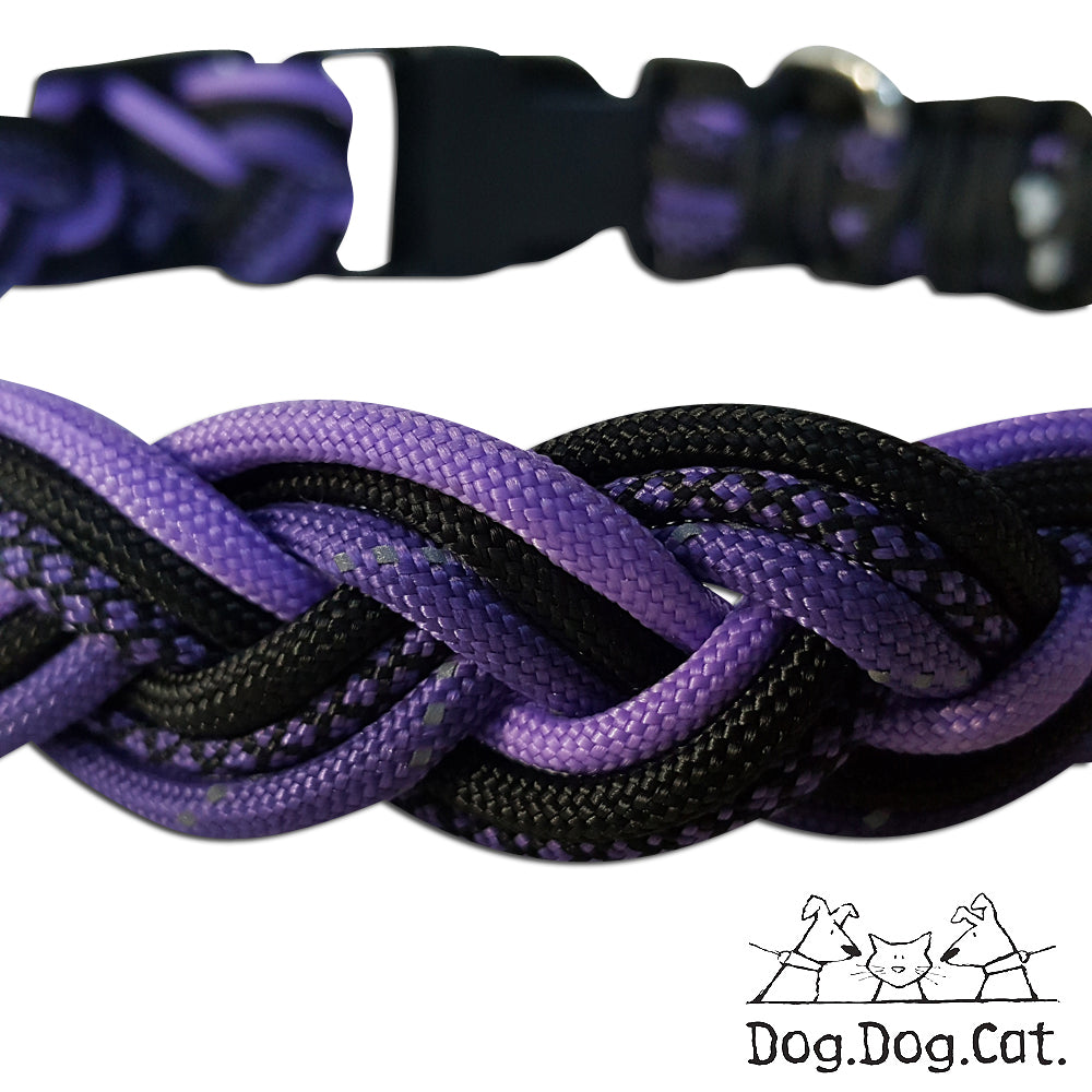 Dog Dog Cat Paracord Dog Collar - Purple - Dog.Dog.Cat.