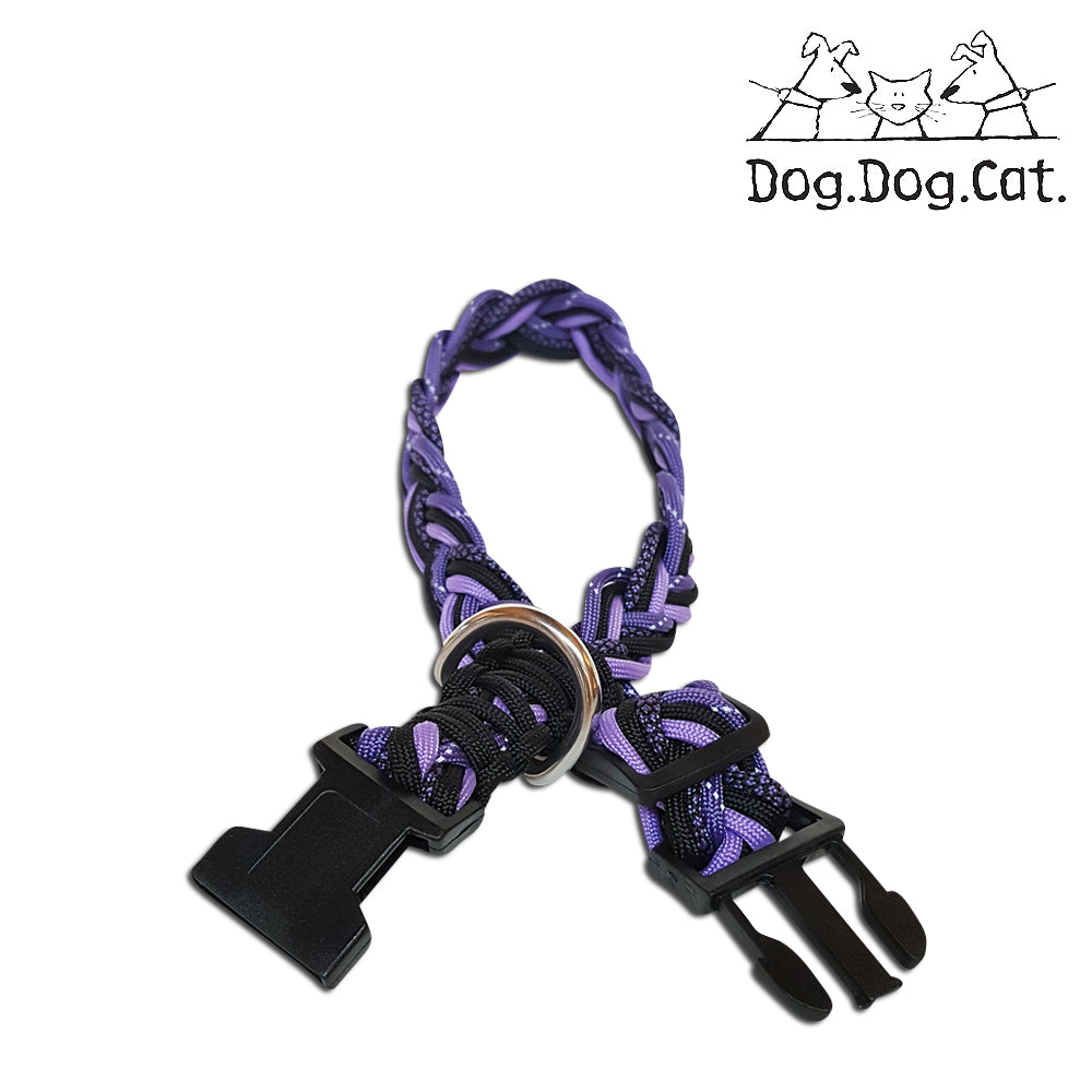 Dog Dog Cat Paracord Dog Collar - Purple - Dog.Dog.Cat.