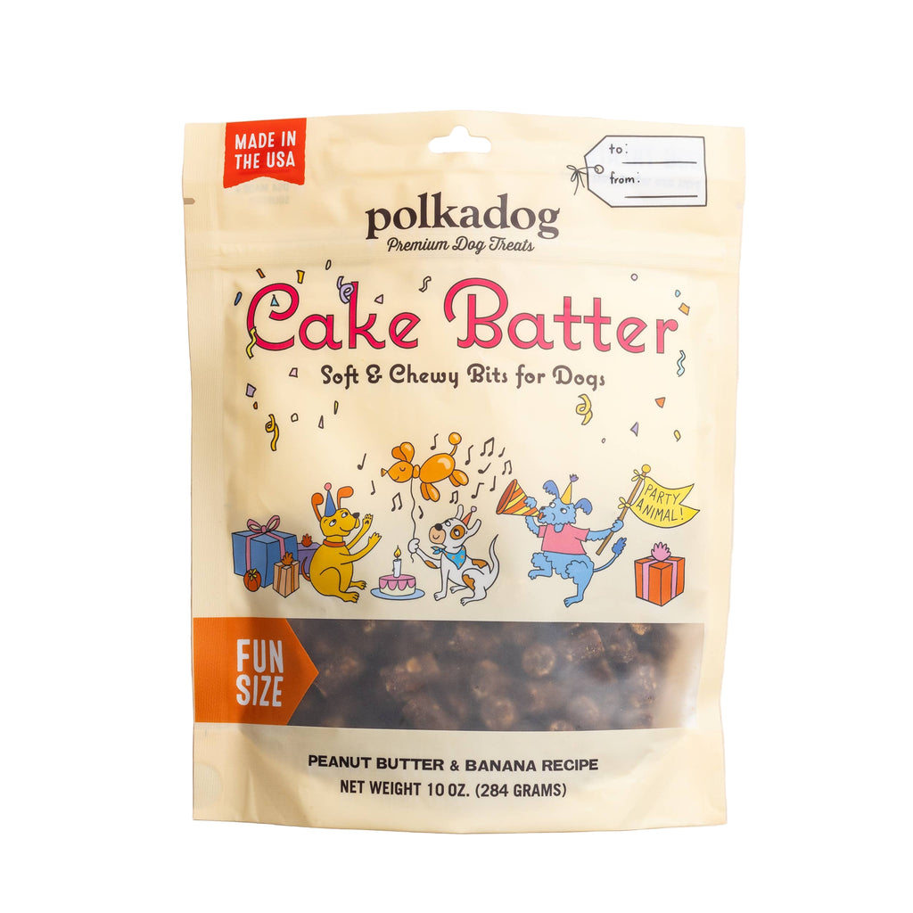 Polkadog Cake Batter Peanut Butter & Banana Chewy Dog Treats - Dog.Dog.Cat.