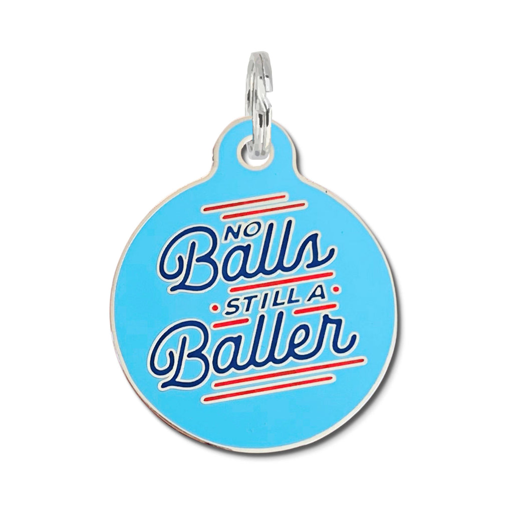 No Balls Still a Baller  - Personalized Pet ID Tag w/QR Code - - Dog.Dog.Cat.