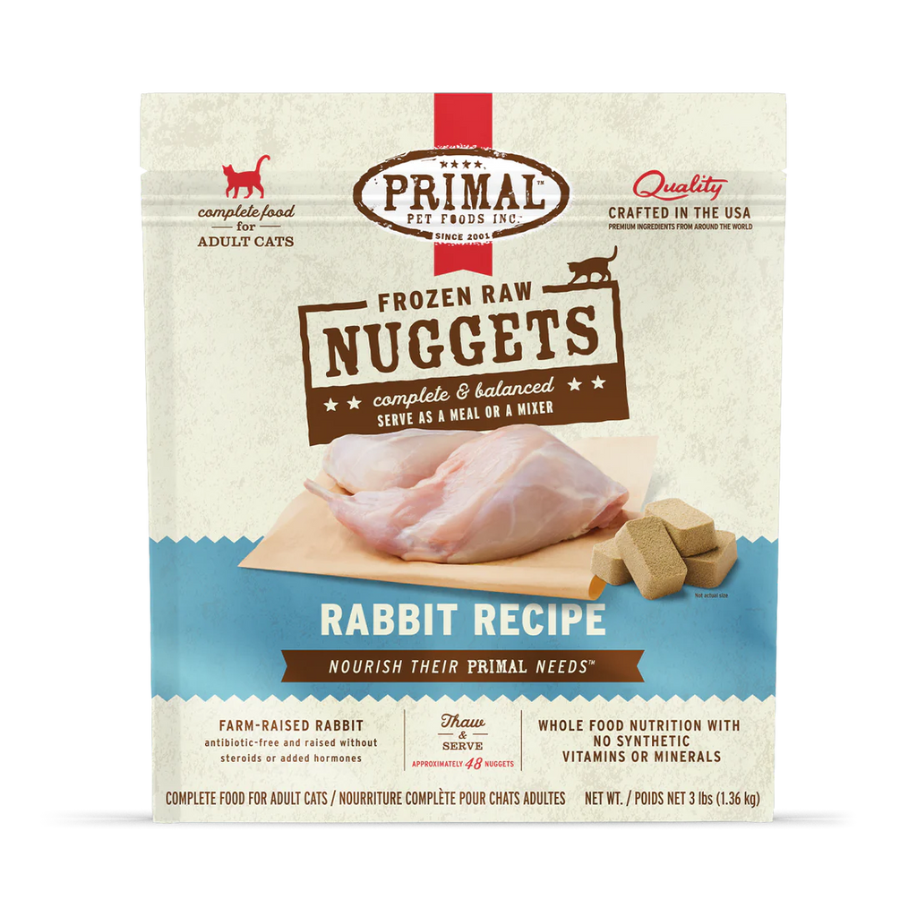 Primal Frozen Raw Cat Food - Turkey, Rabbit, Quail, Pork, Pheasant, Duck, Beef/Salmon - Dog.Dog.Cat.