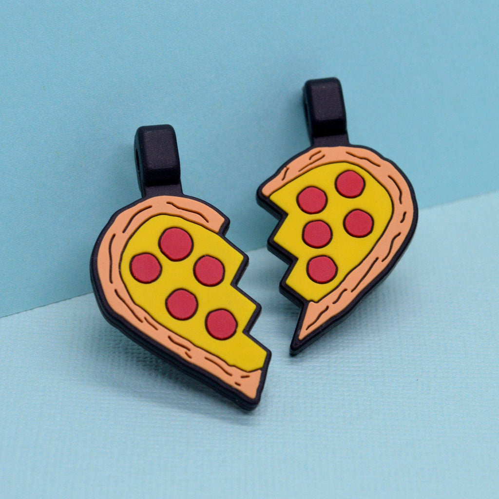 Besties Pets - Pizza Your Heart BFF Silicone Pet ID Tag Set - Dog.Dog.Cat.