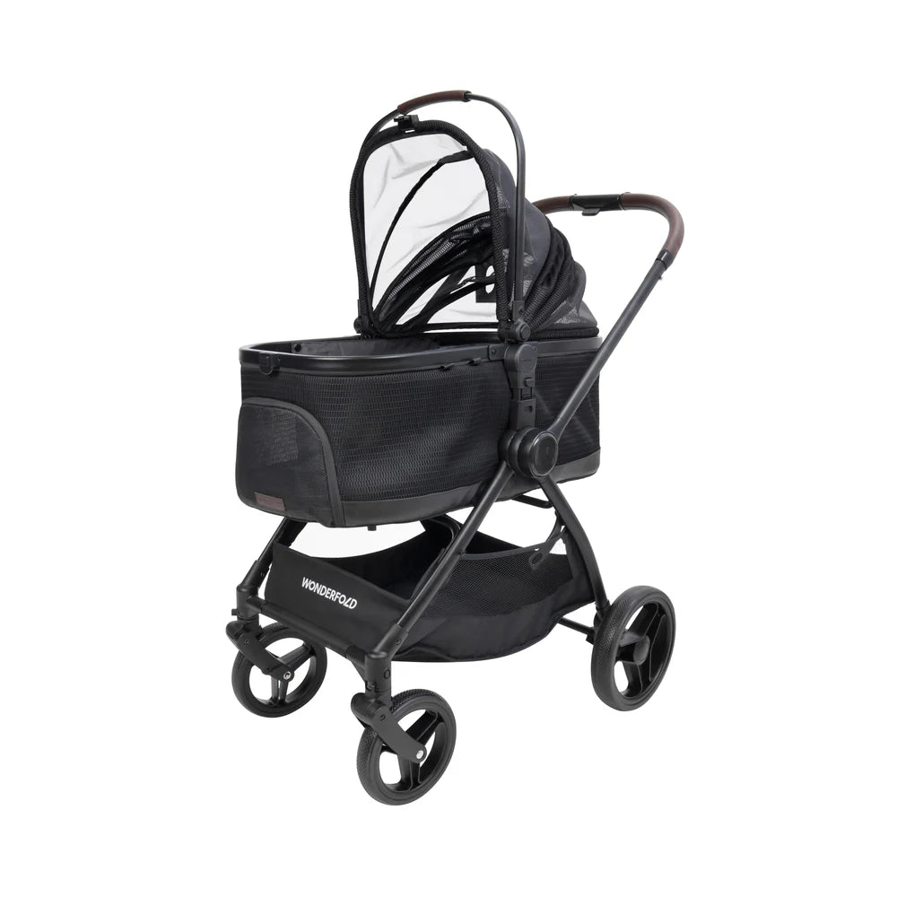 Medium Flat Fold Pet Stroller - Graphite Black - Dog.Dog.Cat.
