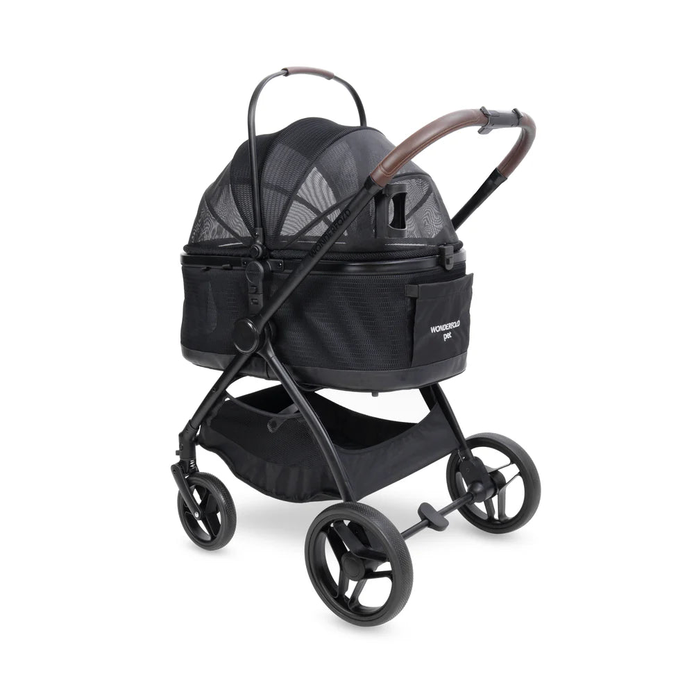Medium Flat Fold Pet Stroller - Graphite Black - Dog.Dog.Cat.