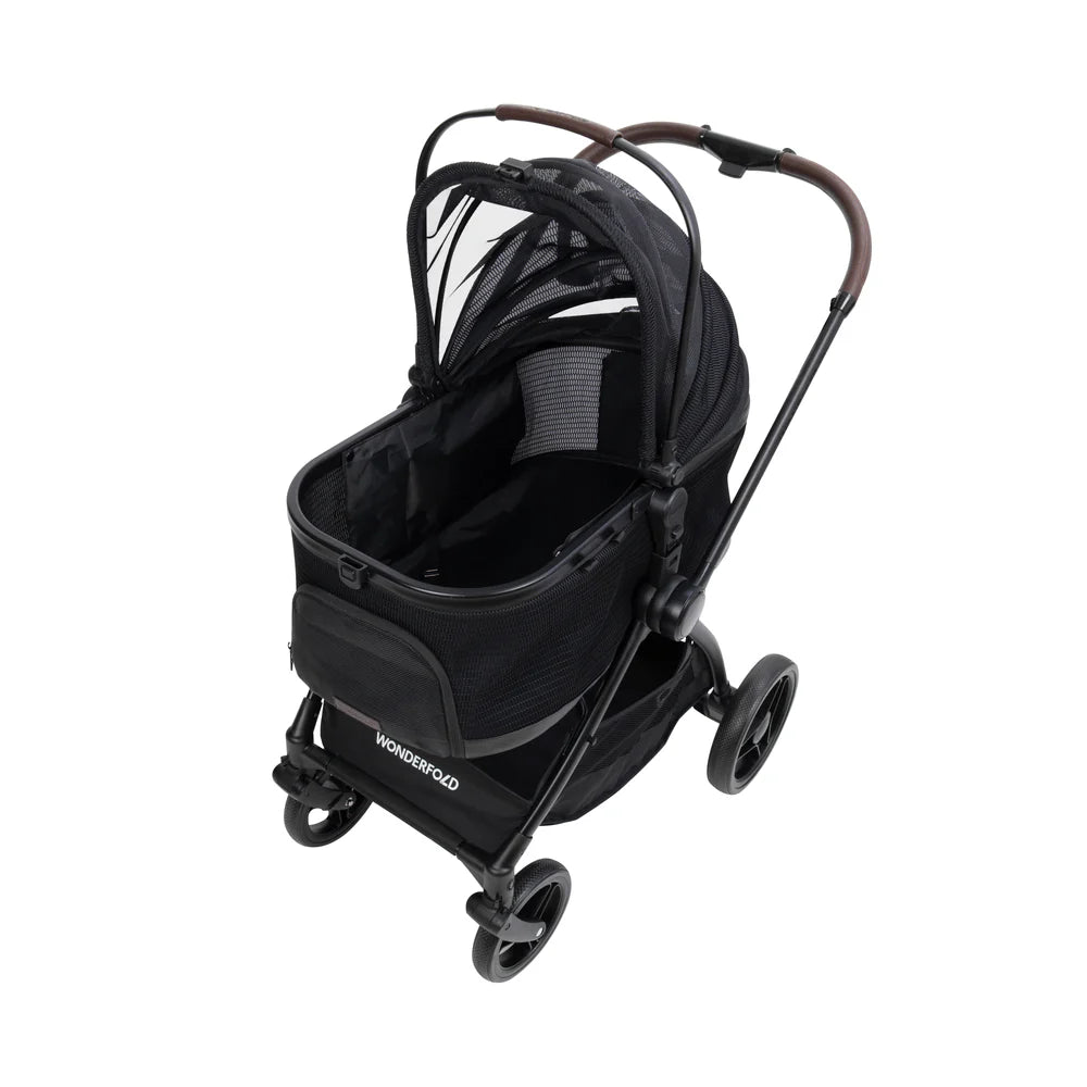 Medium Flat Fold Pet Stroller - Graphite Black - Dog.Dog.Cat.