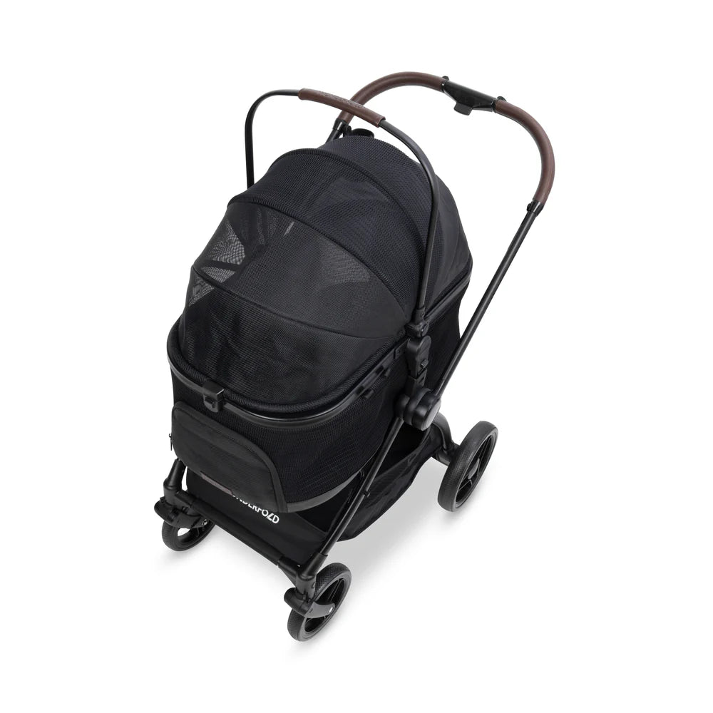 Medium Flat Fold Pet Stroller - Graphite Black - Dog.Dog.Cat.
