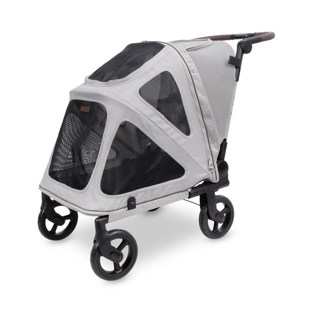 Wonderfold PF Flat Fold Pet Stroller with Durable Frame and Smooth Maneuvering - Dog.Dog.Cat.