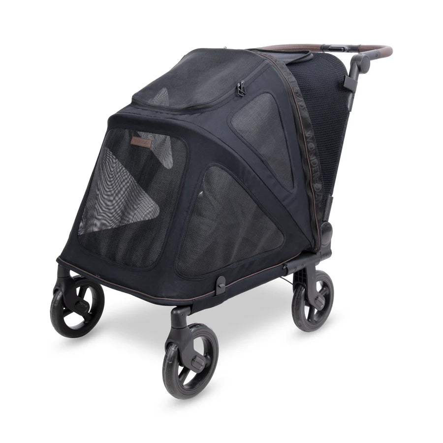 dog stroller all terrain Wonderfold Hudson Flat Fold Pet Stroller Medium / Graphite Black