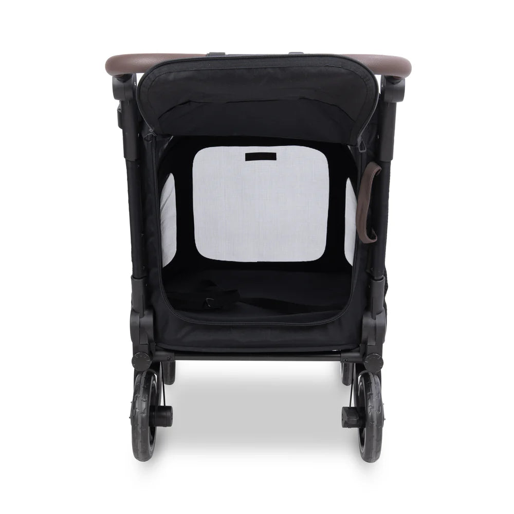 Large Flat Fold Pet Stroller - Graphite Black - Dog.Dog.Cat.
