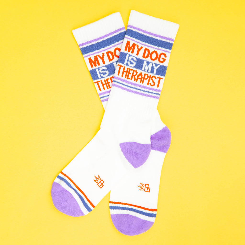 My Dog Is My Therapist Gym Crew Socks - Dog.Dog.Cat.