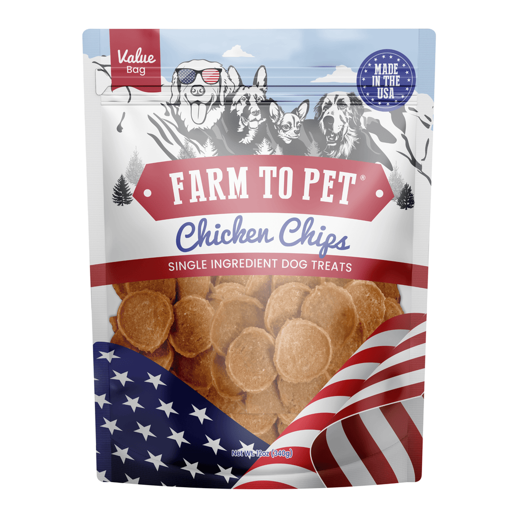Farm To Pet Americana Design Chicken Dog Treats – 2 sizes - Dog.Dog.Cat.