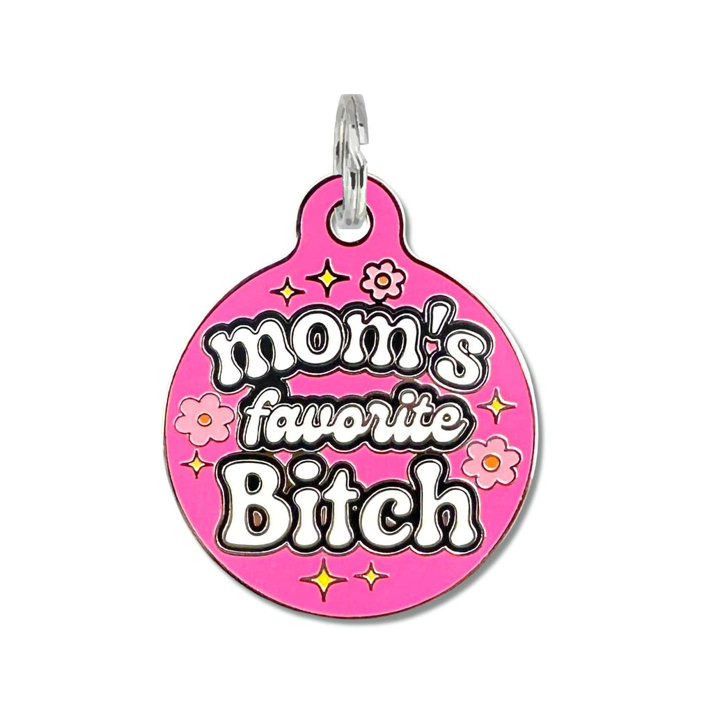 Bad Tags - Dog ID Tag Personalized  - Mom's Favorite Bitch - Dog.Dog.Cat.
