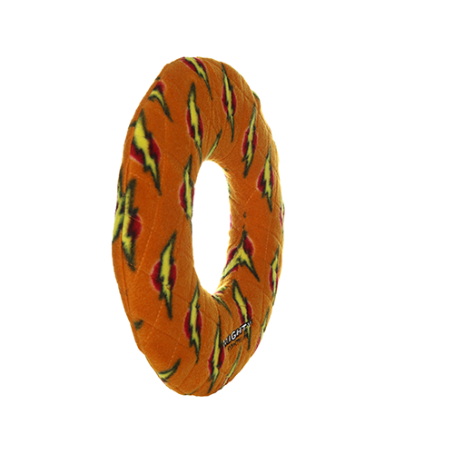 Tuffy Dog Toys - VIP Products - Mighty Ring - Orange, Durable, Squeaky Dog Toy, No Stuffing - Dog.Dog.Cat.