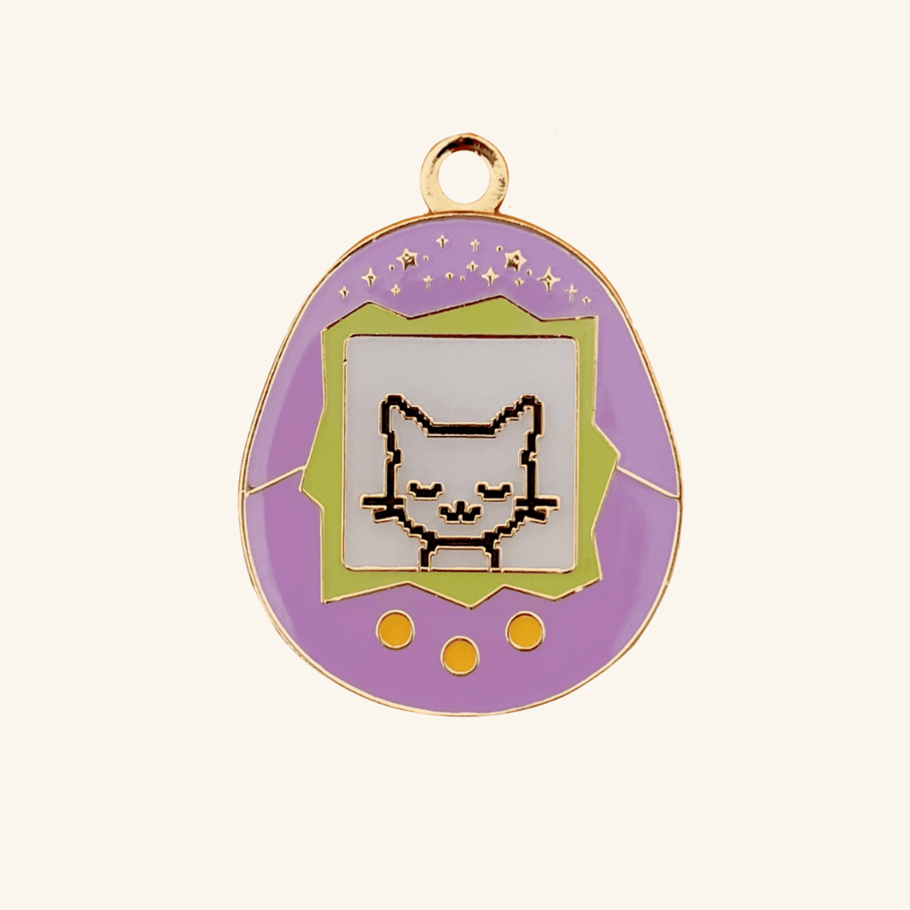 Tamagotchi Cat Pet ID Tag - Dog.Dog.Cat.