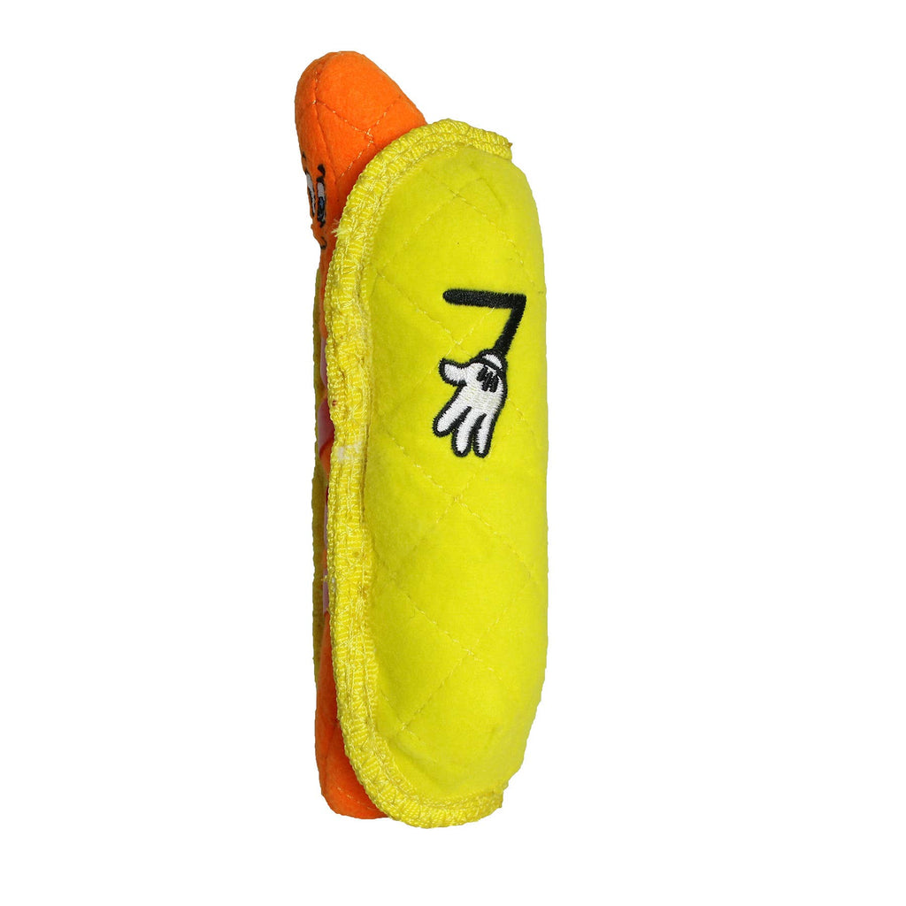 Tuffy Dog Toys - VIP Products - Tuffy Funny Food HotDog, Durable, Squeaky Dog Toy 2-in-1 - Dog.Dog.Cat.