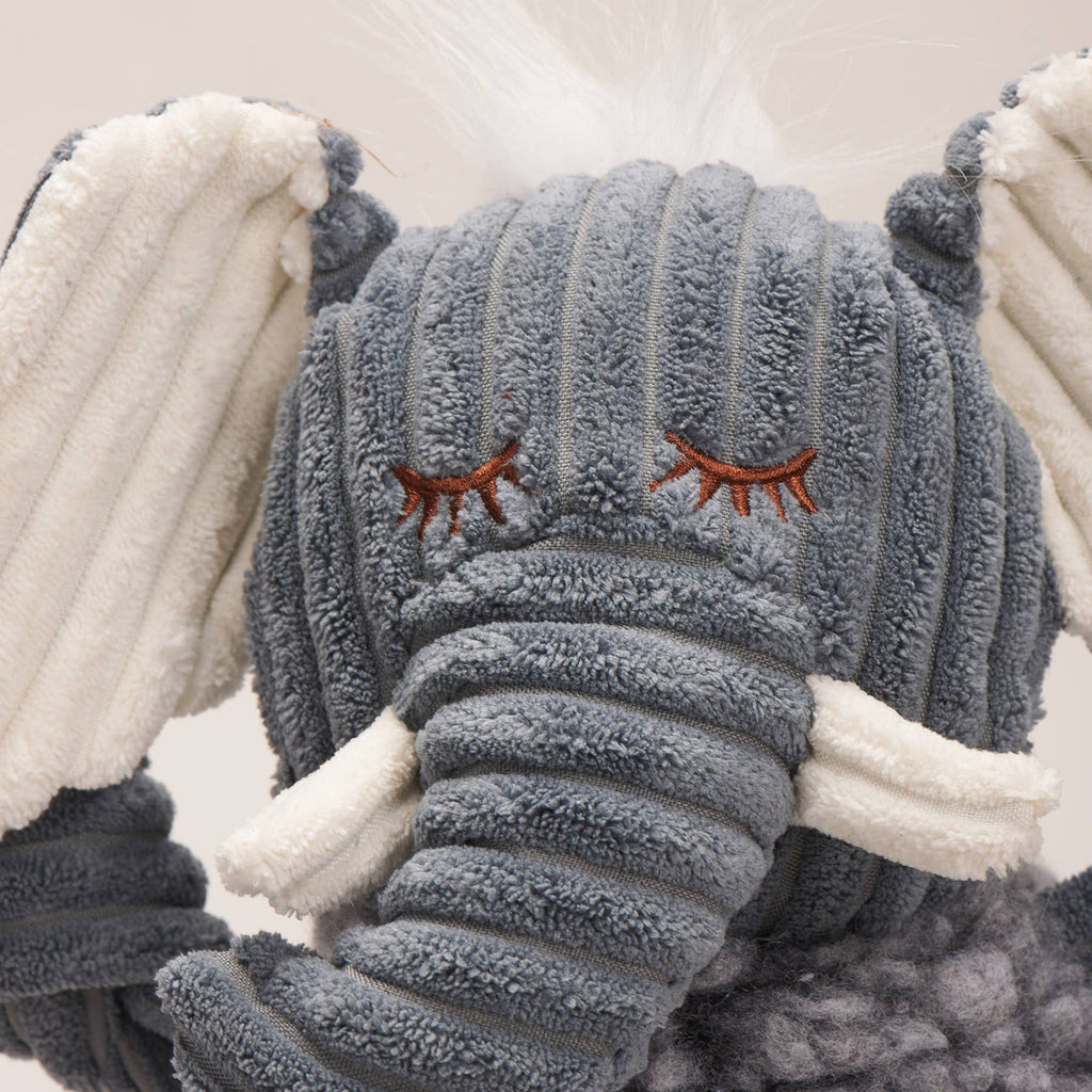 Ellamae Elephant HuggleFleece® FlufferKnottie™ Plush Dog Toy - Dog.Dog.Cat.