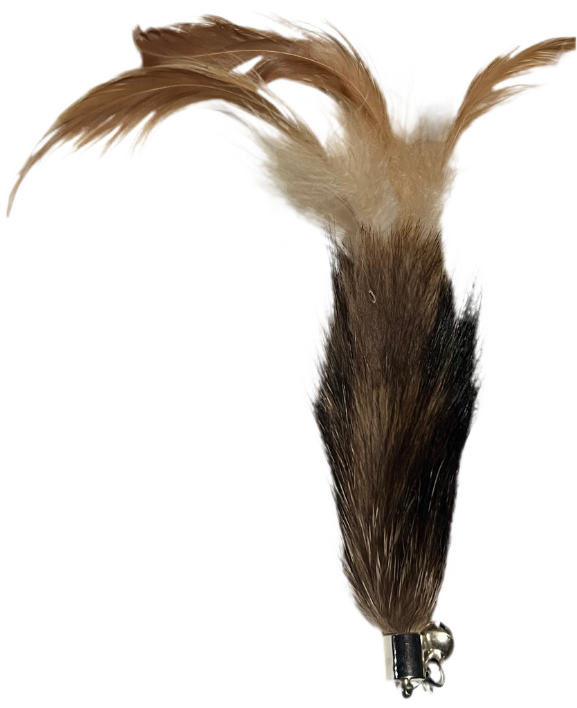 Furry and Feathers Wand Attachment Toy with Bell - Dog.Dog.Cat.