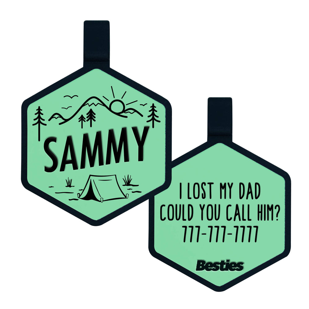 Besties Pets - Adventure Is Calling Silicone Dog ID Tag - Dog.Dog.Cat.