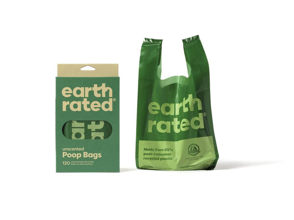 Earth Rated Unscented Easy-Tie Handle Bags 120ct - Dog.Dog.Cat.