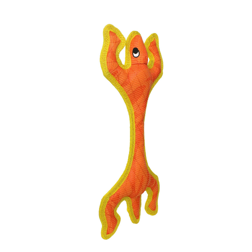 Tuffy Dog Toys - VIP Products - DuraForce Lizard - Orange, Durable, Squeaky Dog Toy - Dog.Dog.Cat.