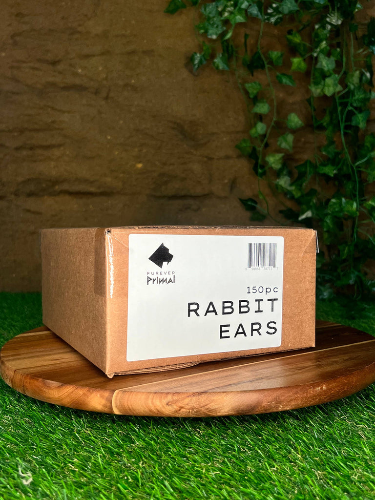 Furever Primal - Rabbit Ear 150pc Bulk Dog Chew Natural Single Ingredient - Dog.Dog.Cat.