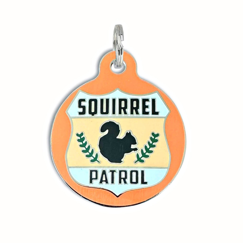 Bad Tags - Dog ID Tag with Personalized QR Code - Squirrel Patrol - Dog.Dog.Cat.