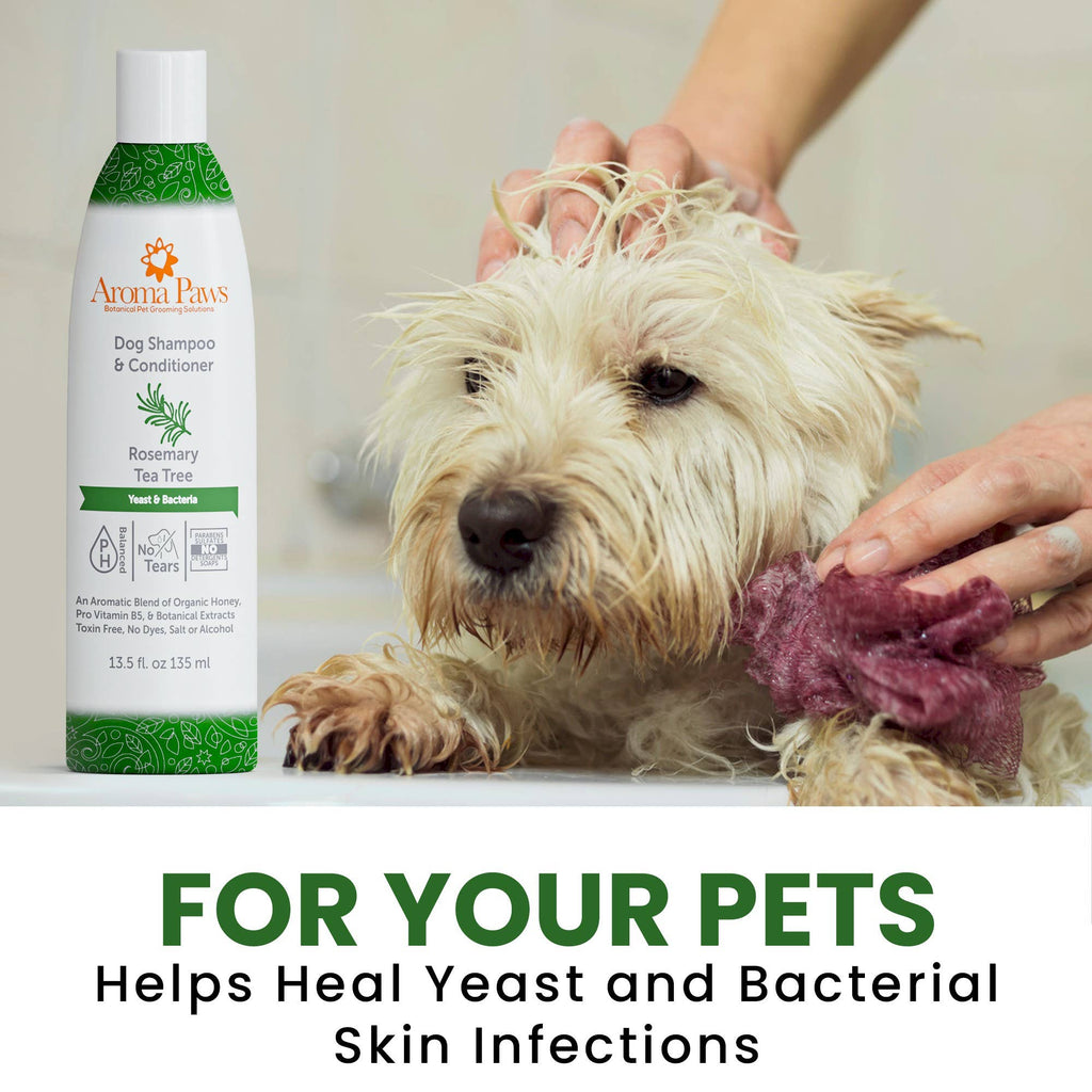 Aroma Paws - 13.5 Oz. Shampoo Rosemary Tea Tree - Dog.Dog.Cat.