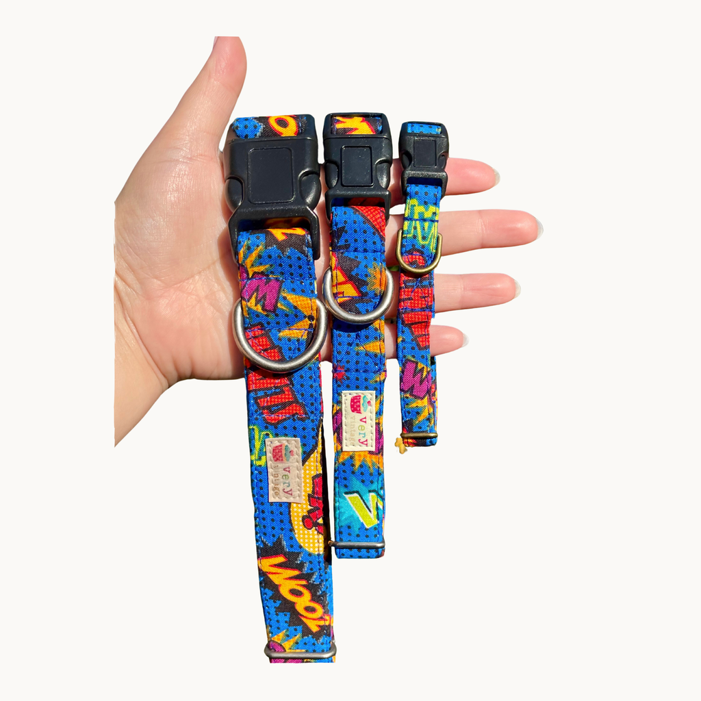 Comic Book Dog Collar – Pop Art Pet Collar – Handmade USA - Dog.Dog.Cat.