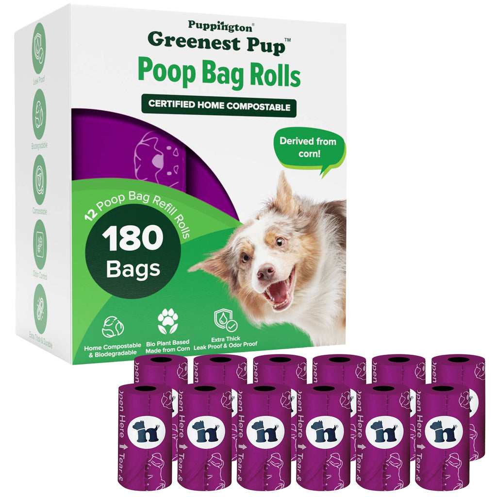 Puppington - Triple-Certified Compostable Thick Dog Poop Bags - Dog.Dog.Cat.