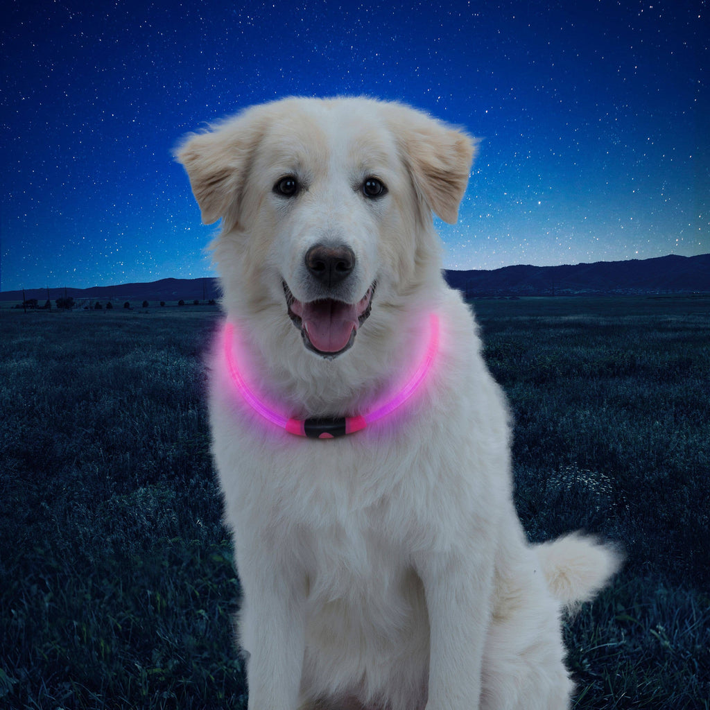 Nite Ize NiteHowl LED Safety Necklace - Tie Dye Pink - Dog.Dog.Cat.