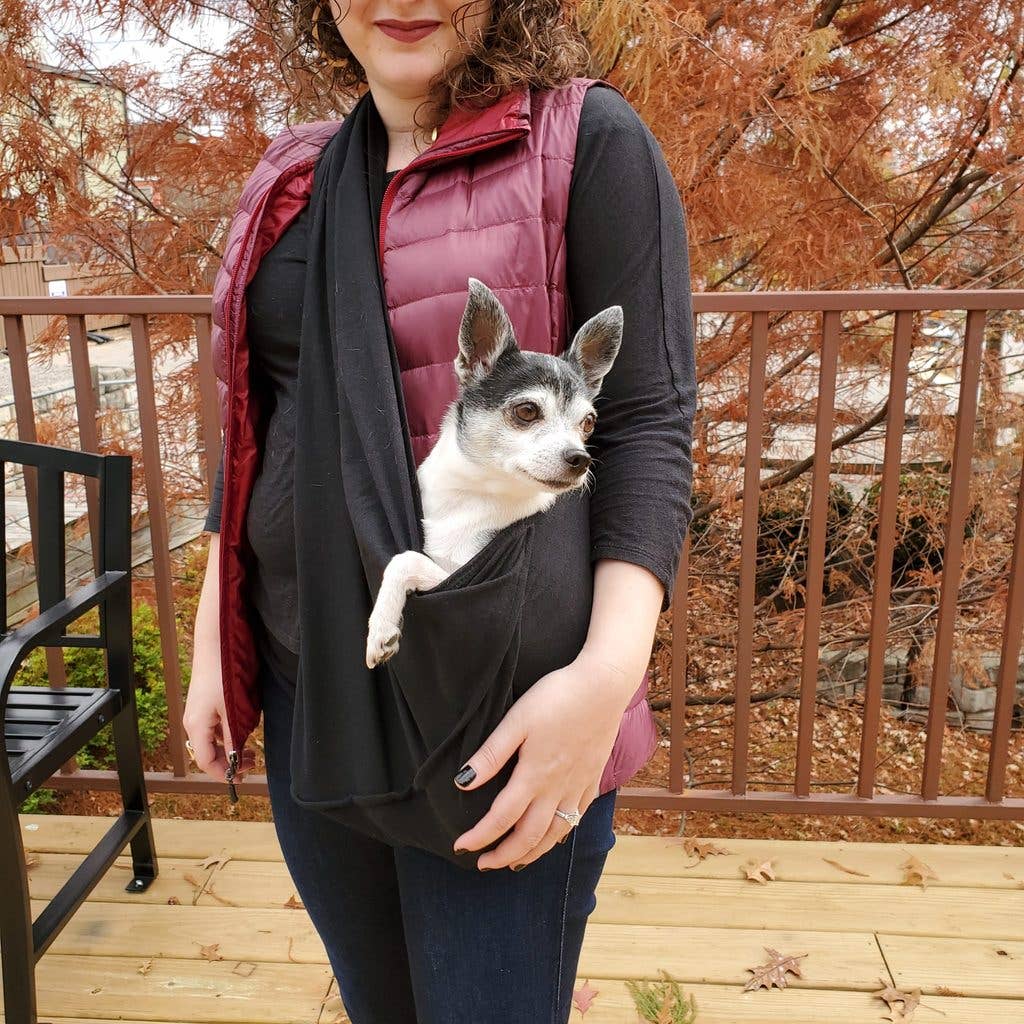 Walking Palm - Dog Sling - Black Woven - Dog.Dog.Cat.