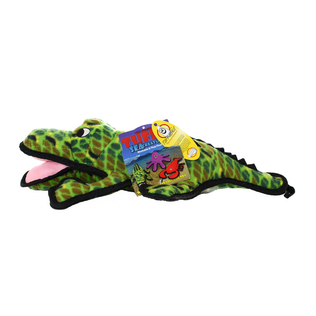 Tuffy Dog Toys - VIP Products - Tuffy Ocean  Alligator, Durable, Squeaky Dog Toy - Dog.Dog.Cat.