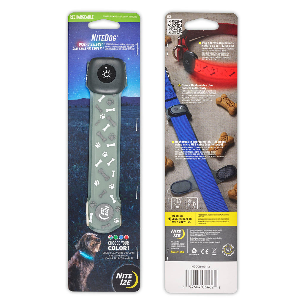 Nite Ize NiteDog Rechargeable LED Collar Cover Disc-O Select - Dog.Dog.Cat.