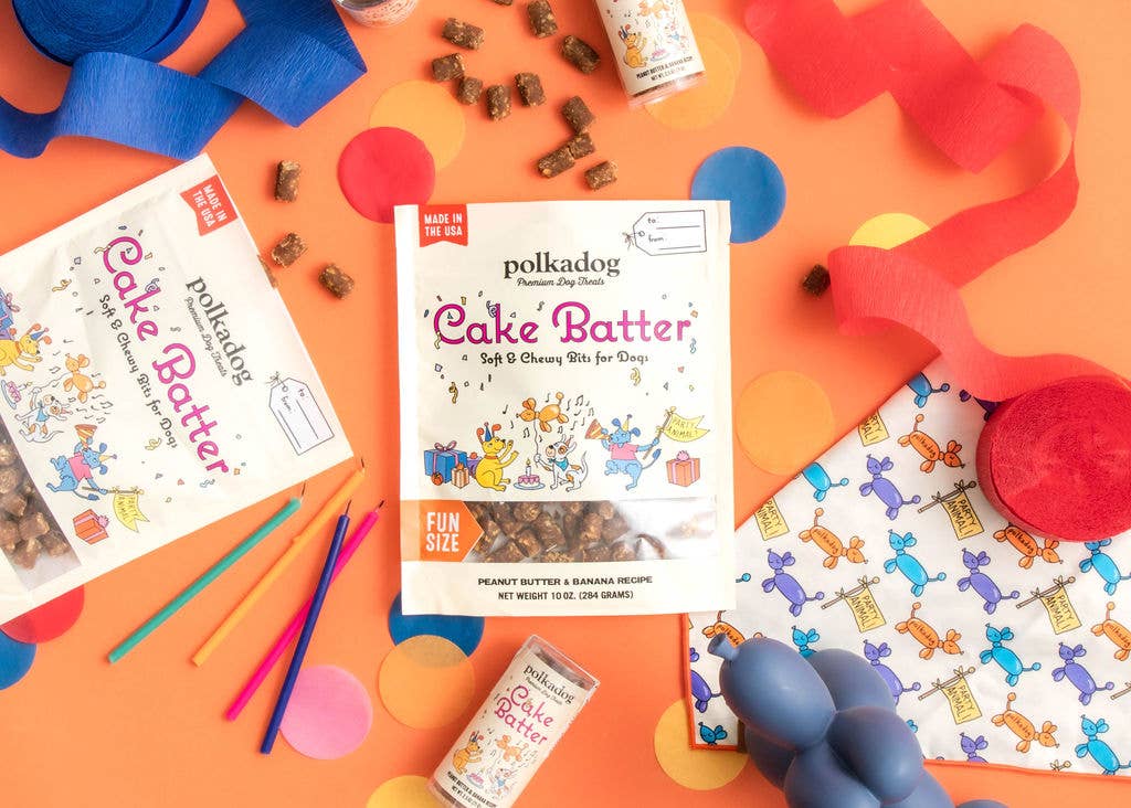 Polkadog Cake Batter Peanut Butter & Banana Chewy Dog Treats - Dog.Dog.Cat.