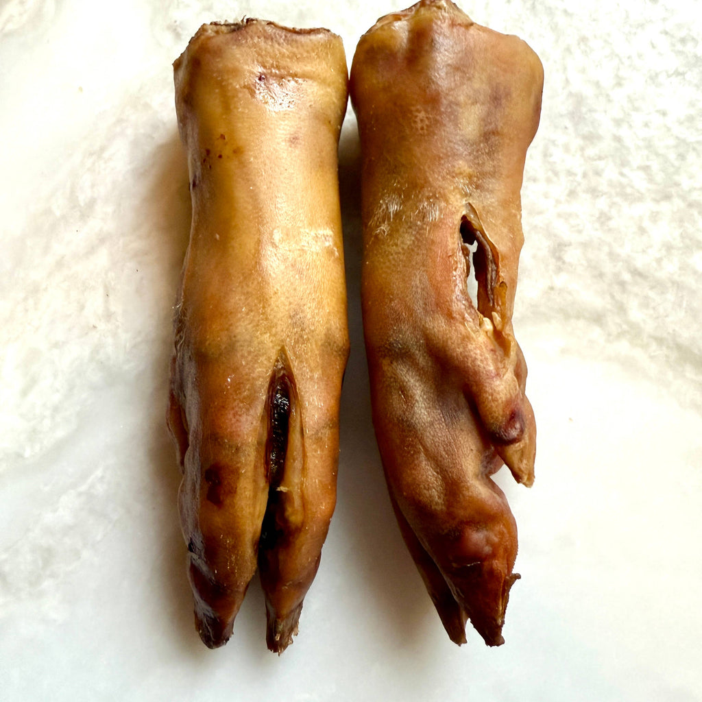 Golden Nibbles - Pork Trotter/Pig Foot - 8-9 in - Long Lasting Chew For Dogs - Dog.Dog.Cat.