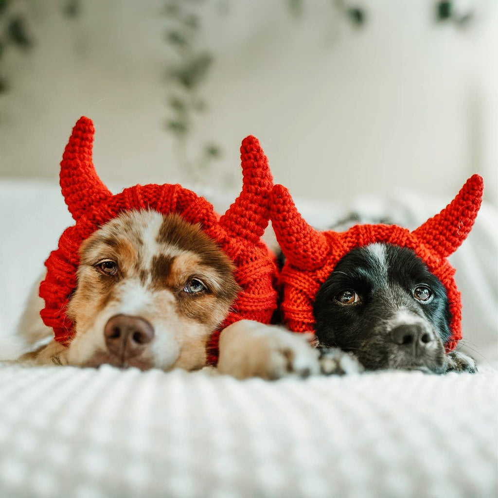 Zoo Snoods - Devil Design Snood Cozy Fleece Neck Warmer for Cold Weather - Dog.Dog.Cat.