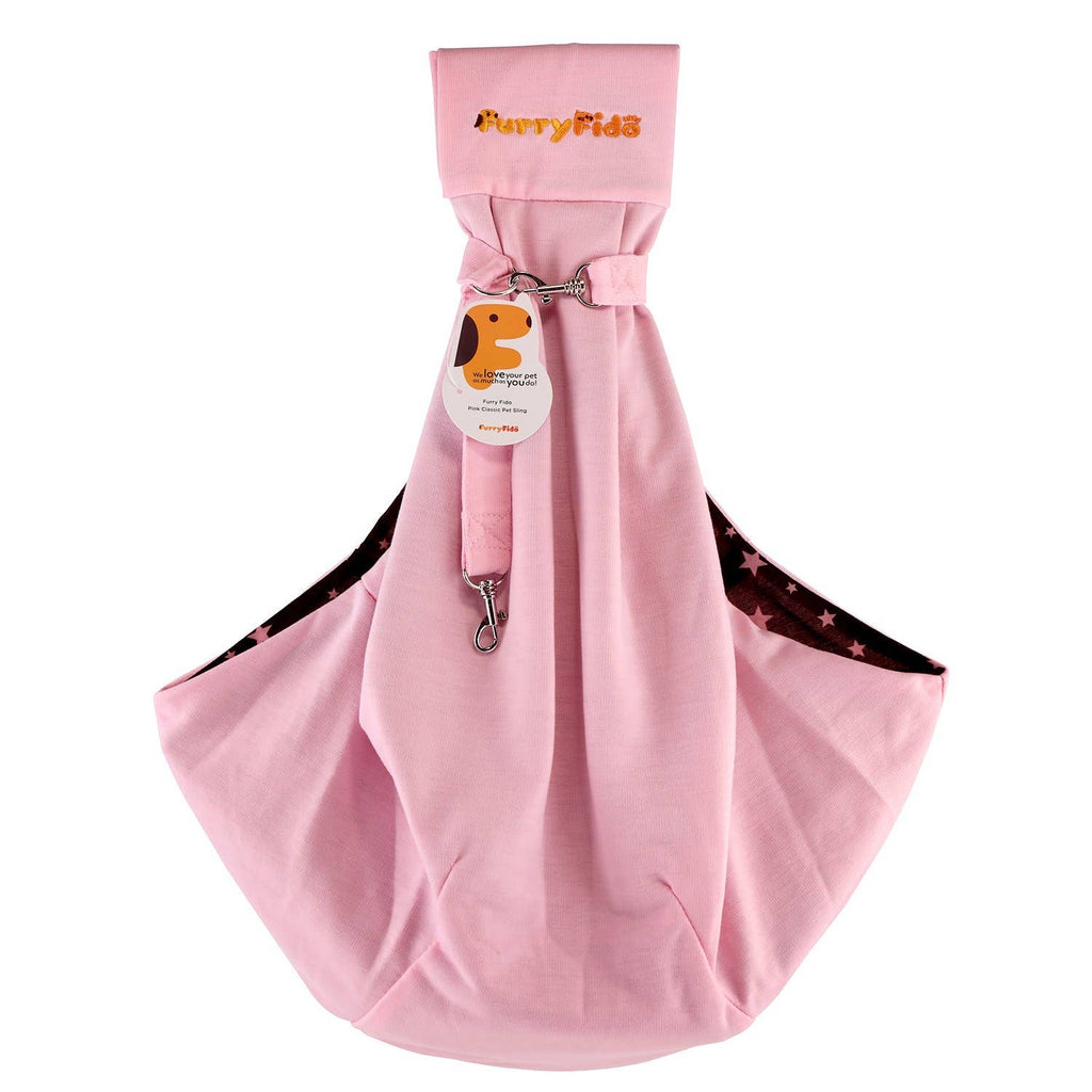 Furry Fido Pet Supplies - Furry Fido Classic Reversible Pet Sling - Pink - Dog.Dog.Cat.