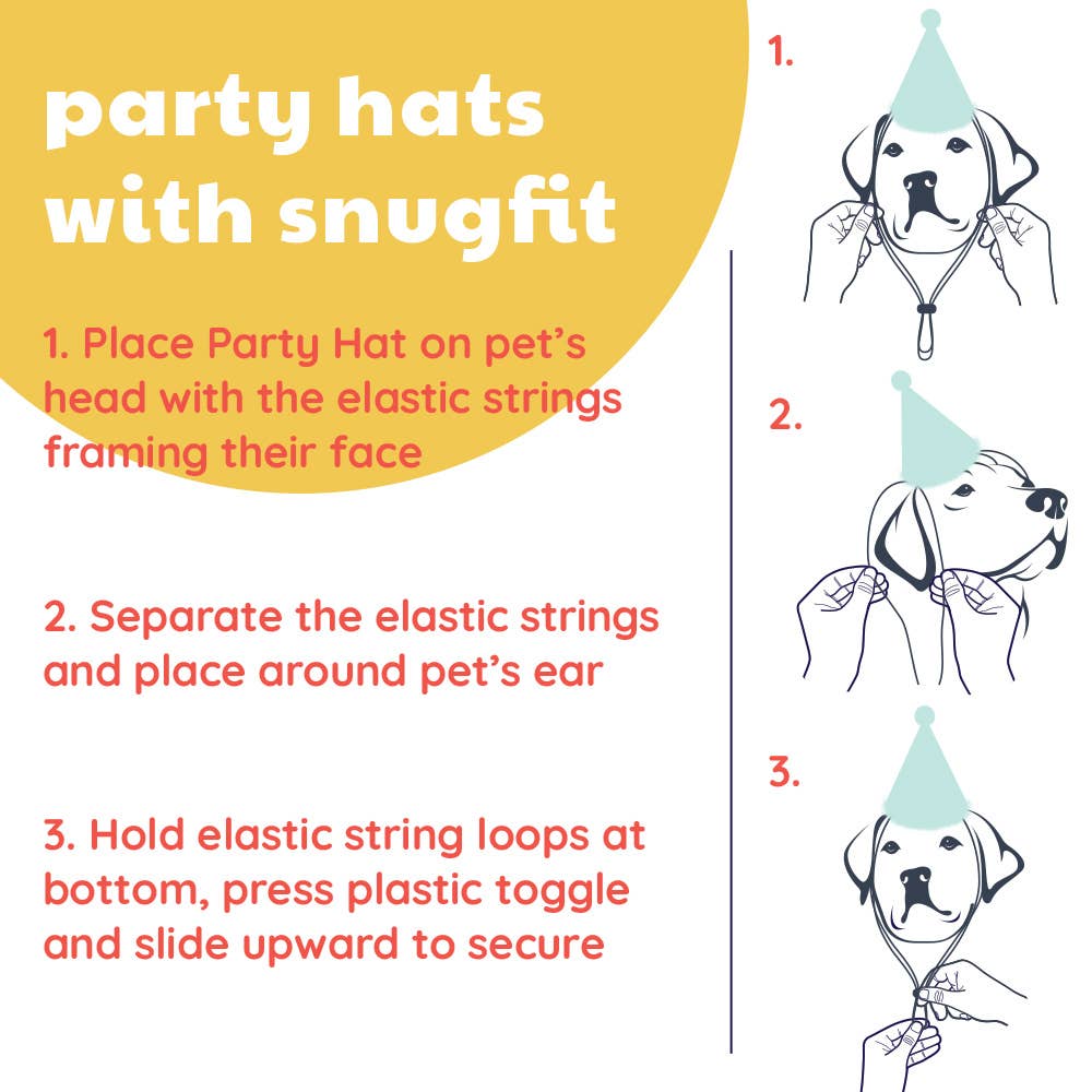 Huxley & Kent - Party Hat Party Time Blue with SnugFit® - Dog.Dog.Cat.