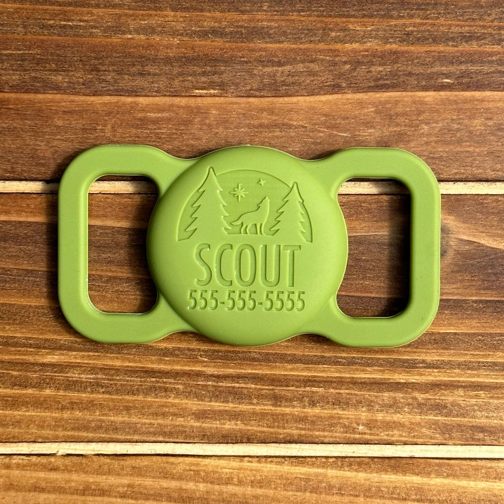 Besties Pets - Stay Wild Silicone Pet AirTag Holder - Personalized - Dog.Dog.Cat.