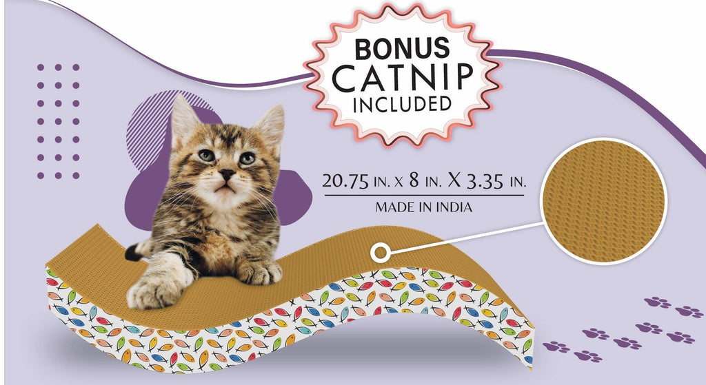 ThoozyPet Shallow Wave Cat Scratcher - Dog.Dog.Cat.