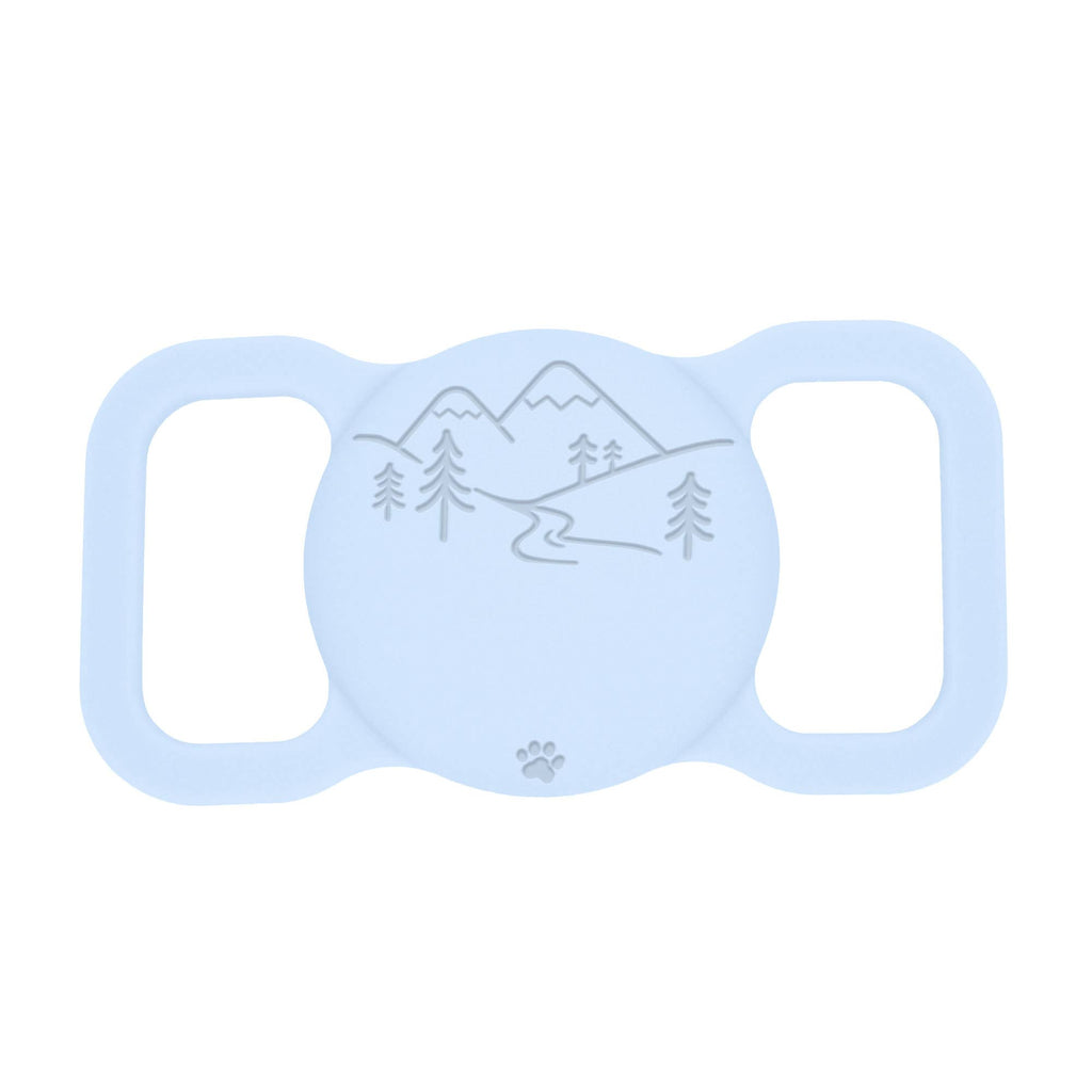 Besties Pets - Mountain Adventure Silicone Pet AirTag Holder - Personalized - Dog.Dog.Cat.