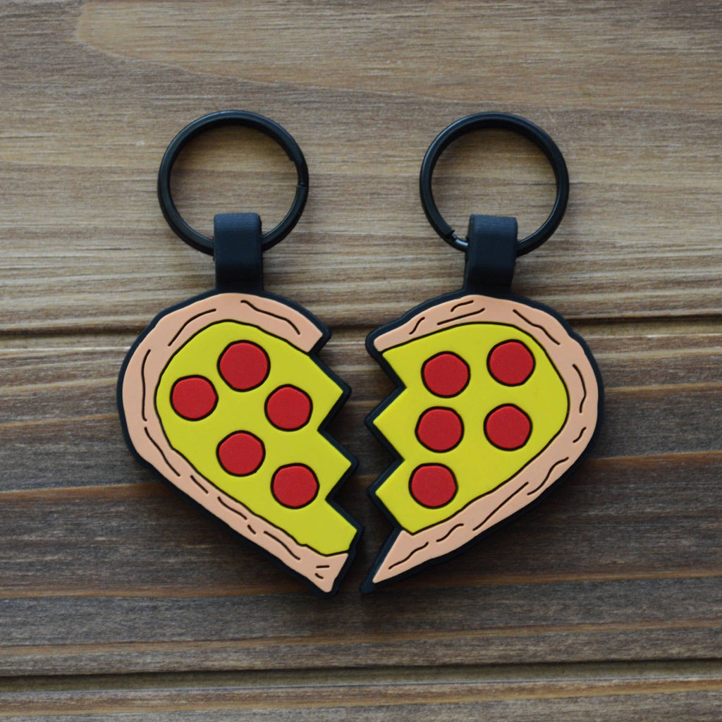 Besties Pets - Pizza Your Heart BFF Silicone Pet ID Tag Set - Dog.Dog.Cat.