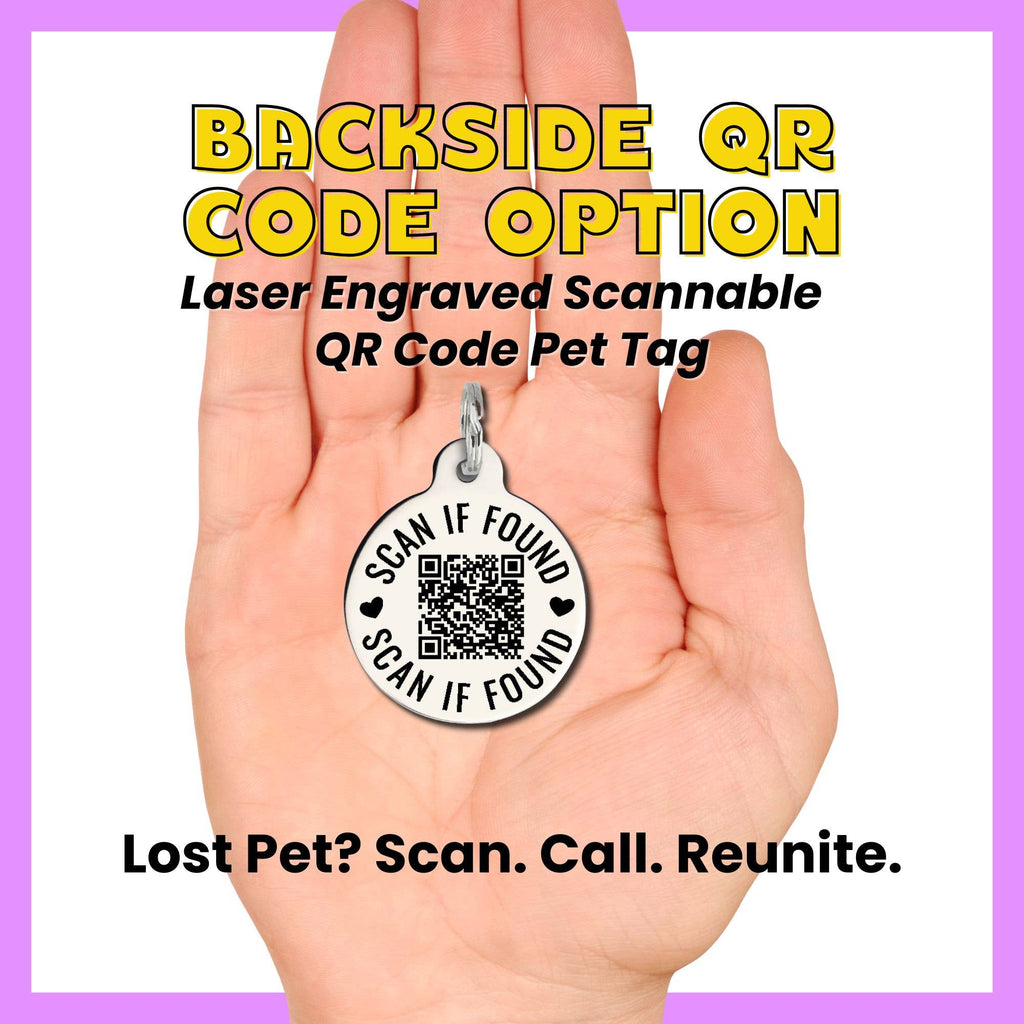 Friendly Fucker - Funny Dog ID Tag with Scannable QR Code - - Dog.Dog.Cat.