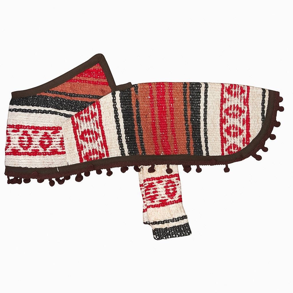 Dog Poncho - Burnt Red/Black/Tan - Dog.Dog.Cat.