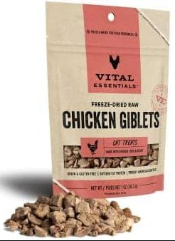 Vital Essential Cat Treats-Chicken Giblets : 1 oz - Dog.Dog.Cat.