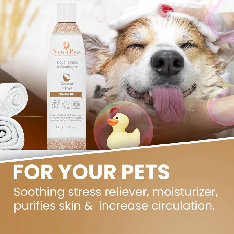 Aroma Paws - 13.5 Oz. Shampoo Coconut Papaya - Dog.Dog.Cat.