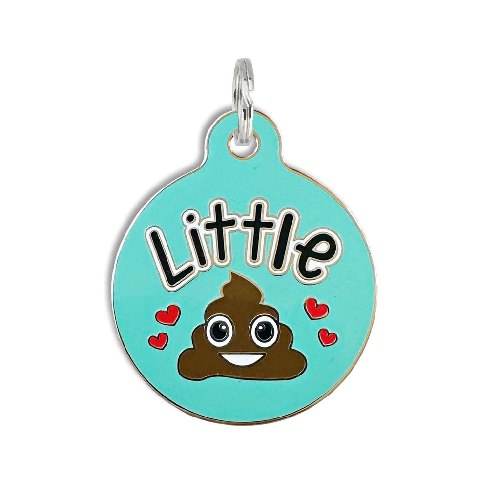 Bad Tags - Dog ID Tag with Personalized QR Code - Little 💩  - Dog.Dog.Cat.