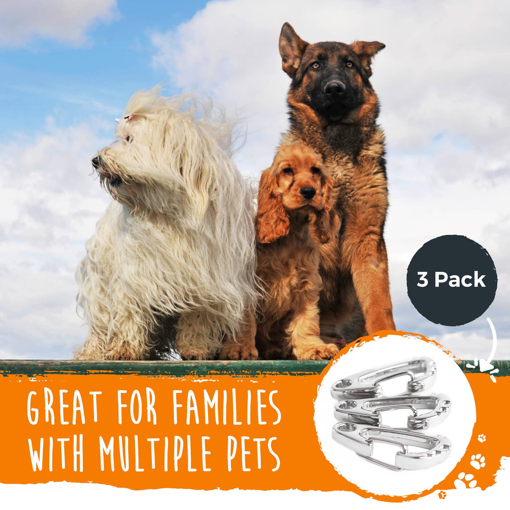 Mighty Paw - Mighty Paw Dog Tag Carabiner Clips (3 Pack) - Dog.Dog.Cat.
